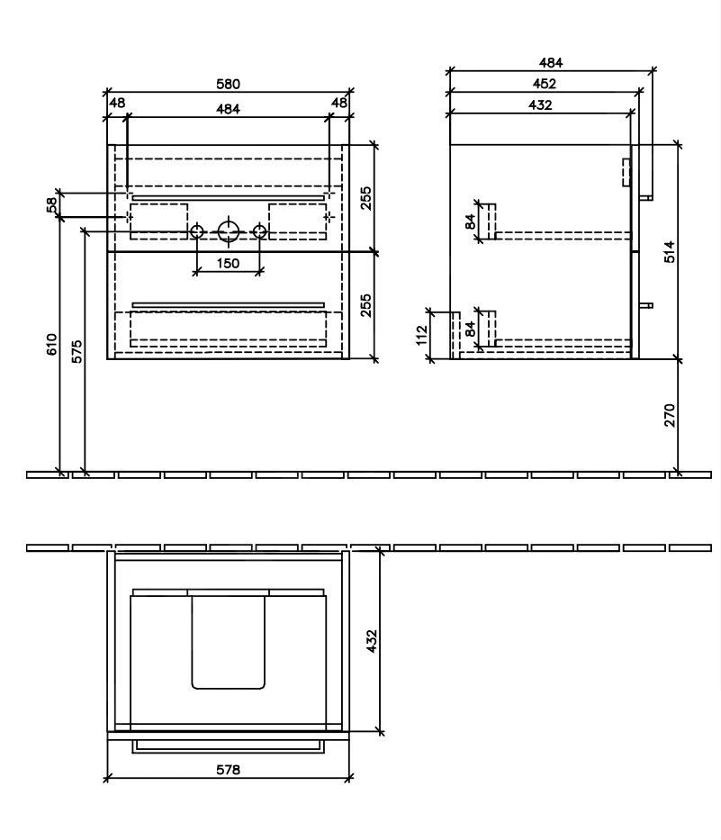 Villeroy & Boch Avento - Waschtischunterschrank,580x514x452 Mm , 1 Auszug, Arizon Oak A88900VH 4 Villeroy & Boch Avento - Waschtischunterschrank,580x514x452 Mm , 1 Auszug, Arizon Oak A88900VH – Bild 2