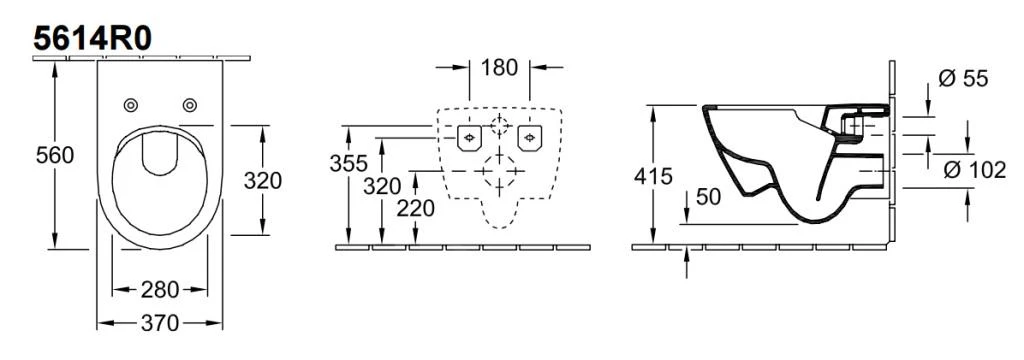 Villeroy & Boch Subway 2.0 - Wand-WC, CeramicPlus, DirectFlush, Alpinweiß 5614R0R1 4 Villeroy & Boch Subway 2.0 - Wand-WC, CeramicPlus, DirectFlush, Alpinweiß 5614R0R1 – Bild 2