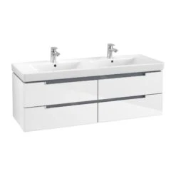 Villeroy & Boch Subway 2.0 - Waschtischunterschrank, 1287x420x449 Mm, 4 Auszüge, Glossy White A69200DH