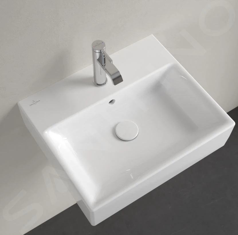 Villeroy & Boch Memento - Waschbecken, 600 Mm X 420 Mm, Weiß - 1 Hahnloch, Mit Überlauf, Mit CeramicPlus 513360R1 5 Villeroy & Boch Memento - Waschbecken, 600 Mm X 420 Mm, Weiß - 1 Hahnloch, Mit Überlauf, Mit CeramicPlus 513360R1 – Bild 4