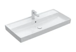 Villeroy & Boch Collaro - Möbelwaschtisch, 1000x470 Mm, Mit Überlauf, Mit Hahnloch, CeramicPlus, Stone White 4A331GRW