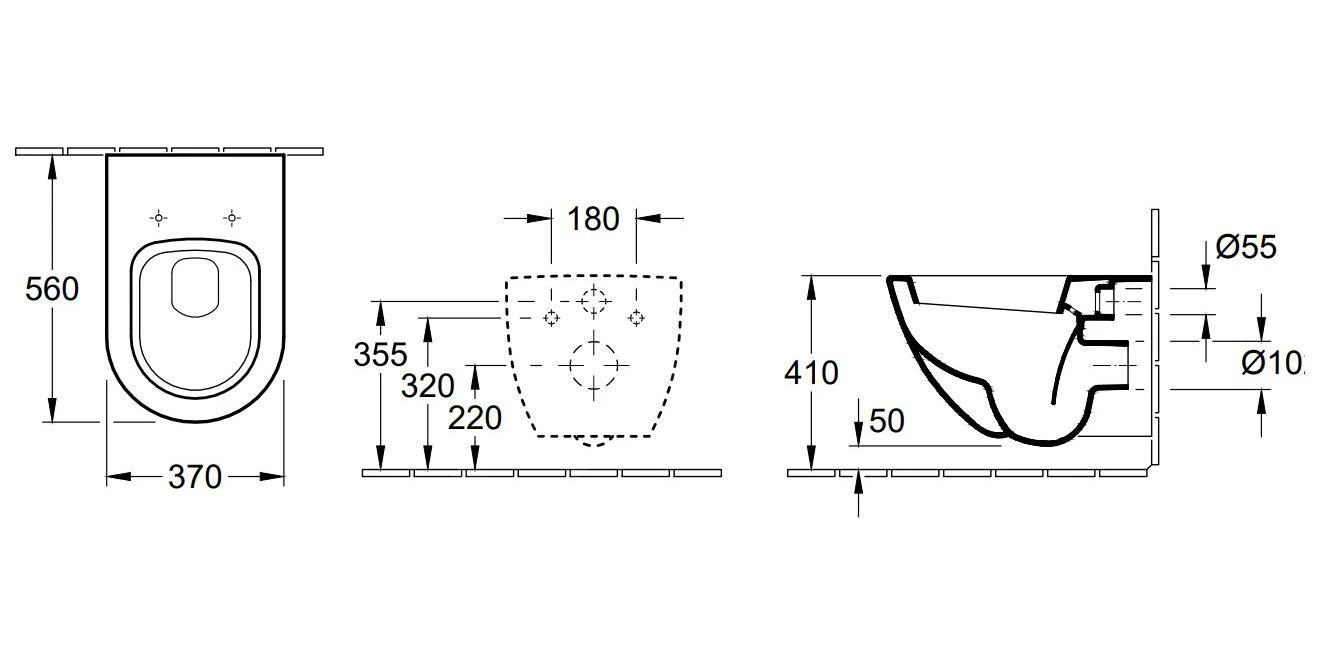 Villeroy & Boch Subway - Wand WC, Abgang Waagerecht, DualFlush, CeramicPlus, Alpinweiß 660010R1 4 Villeroy & Boch Subway - Wand WC, Abgang Waagerecht, DualFlush, CeramicPlus, Alpinweiß 660010R1 – Bild 2