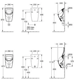 Villeroy & Boch O.novo - Absaugurinal Compact Für Deckel, Ablauf Waagerecht, Alpinweiß 75570601 -Villeroy & Boch bcbb032c0958a907c3f5089e 1