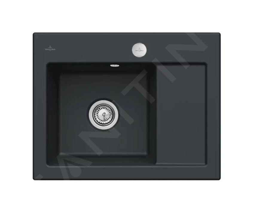 Villeroy & Boch Subway 45 - Keramikspüle, 65x51 Cm, Mit Exzenterbedienung, CeramicPlus, Ebony 331202S5 3 Villeroy & Boch Subway 45 - Keramikspüle, 65x51 Cm, Mit Exzenterbedienung, CeramicPlus, Ebony 331202S5