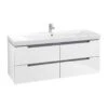 Villeroy & Boch Subway 2.0 - Waschtischunterschrank, 1287x520x449 Mm, 4 Schubladen, Glossy White A69810DH