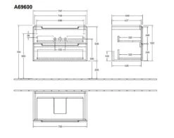 Villeroy & Boch Subway 2.0 - Waschtischunterschrank, 787x520x449 Mm , 2 Auszüge, Weiß Matt A69600MS -Villeroy & Boch c0c40789cf5ef384405ee2da 1