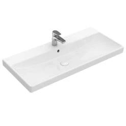 Villeroy & Boch Avento - Möbelwaschtisch, 800x470 Mm, Mit Überlauf, Mit Hahnloch, CeramicPlus, Alpinweiß 41568001