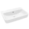 Villeroy & Boch O.novo - Aufsatzwaschbecken, 650x460 Mm, Mit Überlauf, Ohne Hahnloch, AntiBac, CeramicPlus, Alpinweiß 4A41KJT2