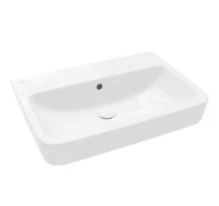 Villeroy & Boch O.novo - Aufsatzwaschbecken, 650x460 Mm, Mit Überlauf, Ohne Hahnloch, AntiBac, CeramicPlus, Alpinweiß 4A41KJT2