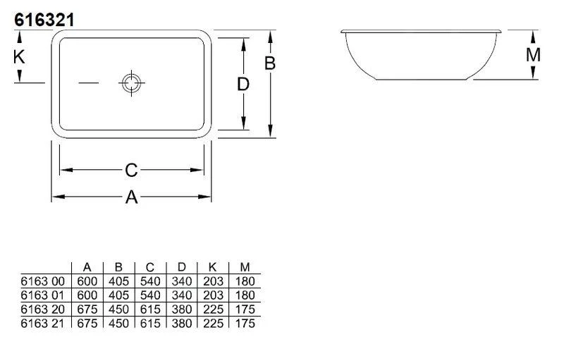 Villeroy & Boch Loop&Friends - Unterbauwaschtisch 615x380 Mm, Ohne Überlauf, Ohne Hahnloch, Alpinweiß 61632101 4 Villeroy & Boch Loop&Friends - Unterbauwaschtisch 615x380 Mm, Ohne Überlauf, Ohne Hahnloch, Alpinweiß 61632101 – Bild 2