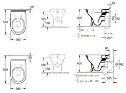Villeroy & Boch O.novo - Stand WC, Vario Abgang, CeramicPlus, Alpinweiß 565710R1 -Villeroy & Boch e21b06917147a0f816d3e67e 1