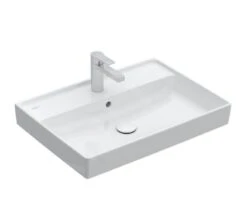 Villeroy & Boch Collaro - Waschbecken 650x470 Mm, Mit Überlauf, Mit Hahnloch, CeramicPlus, Alpinweiß 4A3365R1