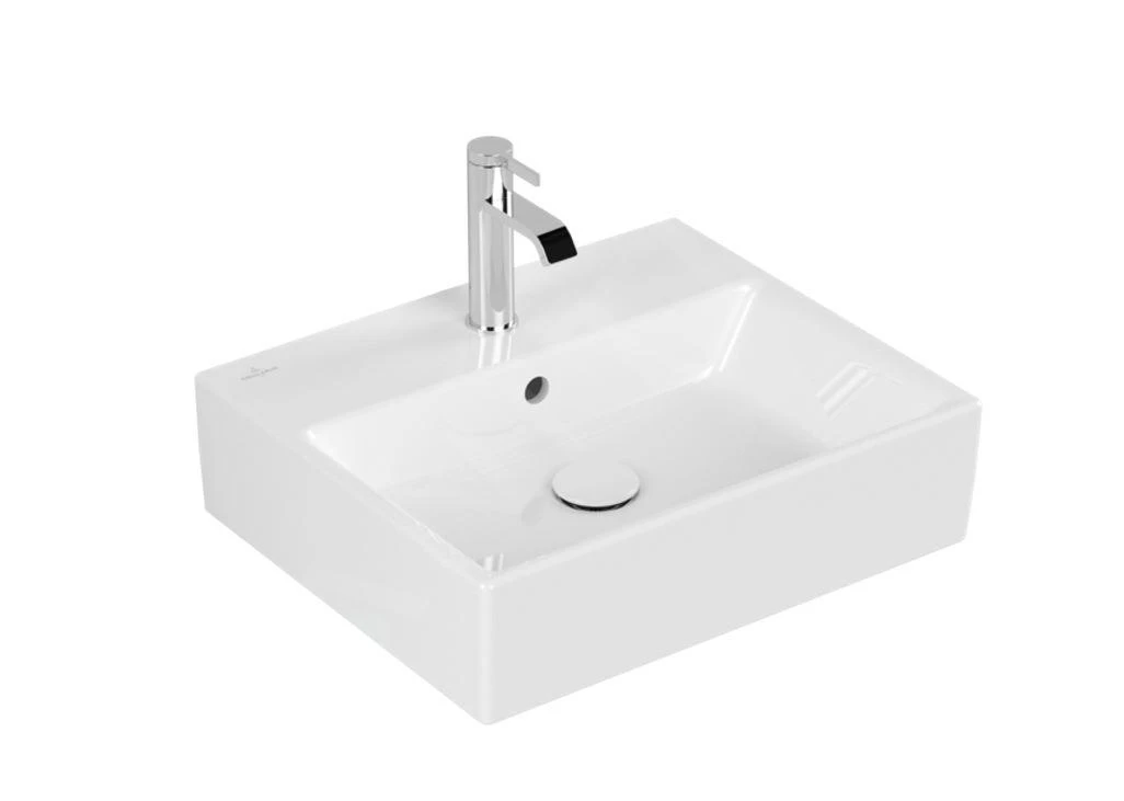 Villeroy & Boch Memento - Waschbecken, 600 Mm X 420 Mm, Weiß - 1 Hahnloch, Mit Überlauf, Mit CeramicPlus 513360R1 2 Villeroy & Boch Memento - Waschbecken, 600 Mm X 420 Mm, Weiß - 1 Hahnloch, Mit Überlauf, Mit CeramicPlus 513360R1