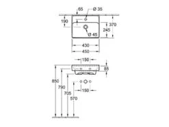 Villeroy & Boch Collaro - Handwaschbecken Compact, 450x370 Mm, Mit Überlauf, Mit Hahnloch, CeramicPlus, Alpinweß 433445R1 9 Villeroy & Boch Collaro - Handwaschbecken Compact, 450x370 Mm, Mit Überlauf, Mit Hahnloch, CeramicPlus, Alpinweß 433445R1 -Villeroy & Boch eb4a4e7f1c16c77f6eeba4b5