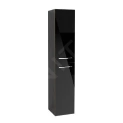 Villeroy & Boch Avento - Hochschrank 350x1760x372 Mm, 2 Türen, Crystal Black A89400B3