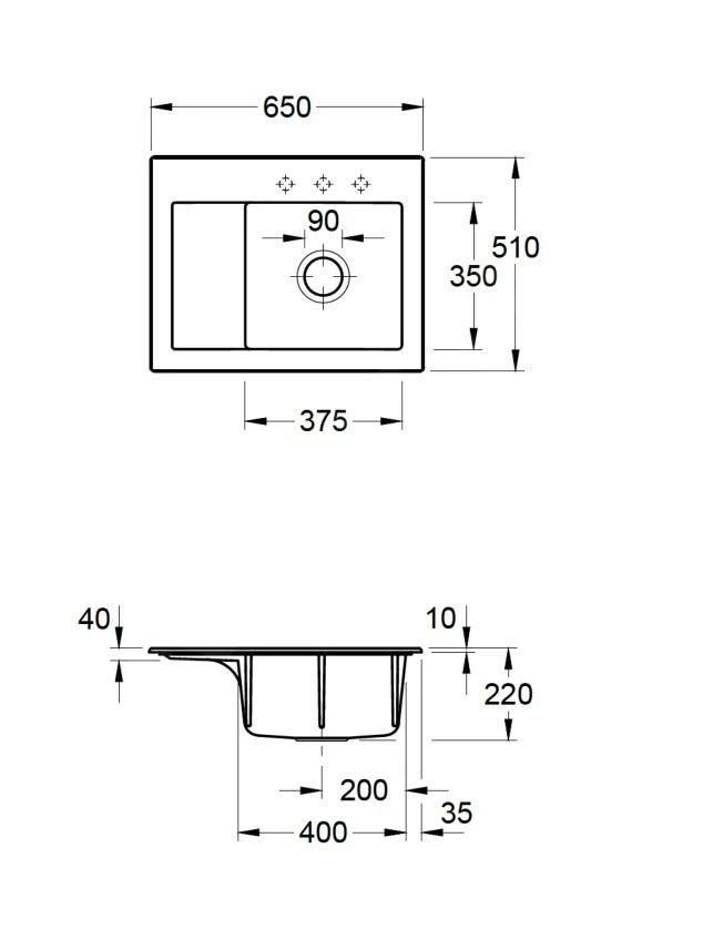 Villeroy & Boch Subway 45 - Keramikspüle, 65x51 Cm, CeramicPlus, Ebony 331301S5 4 Villeroy & Boch Subway 45 - Keramikspüle, 65x51 Cm, CeramicPlus, Ebony 331301S5 – Bild 2