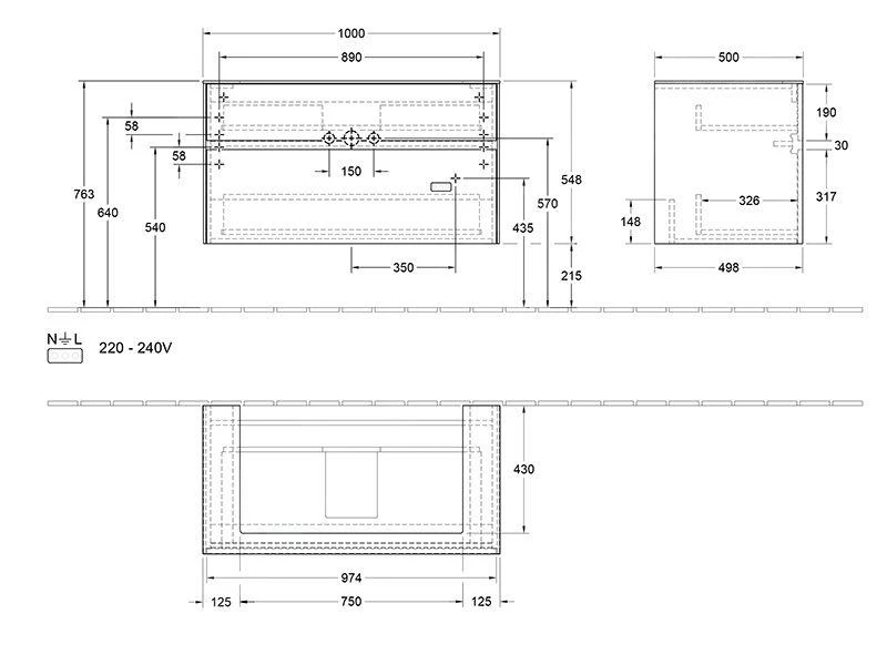 Villeroy & Boch Collaro - Waschtischunterschrank, 1000x548x500 Mm, 2 Auszüge, Glossy White C02000DH 4 Villeroy & Boch Collaro - Waschtischunterschrank, 1000x548x500 Mm, 2 Auszüge, Glossy White C02000DH – Bild 2