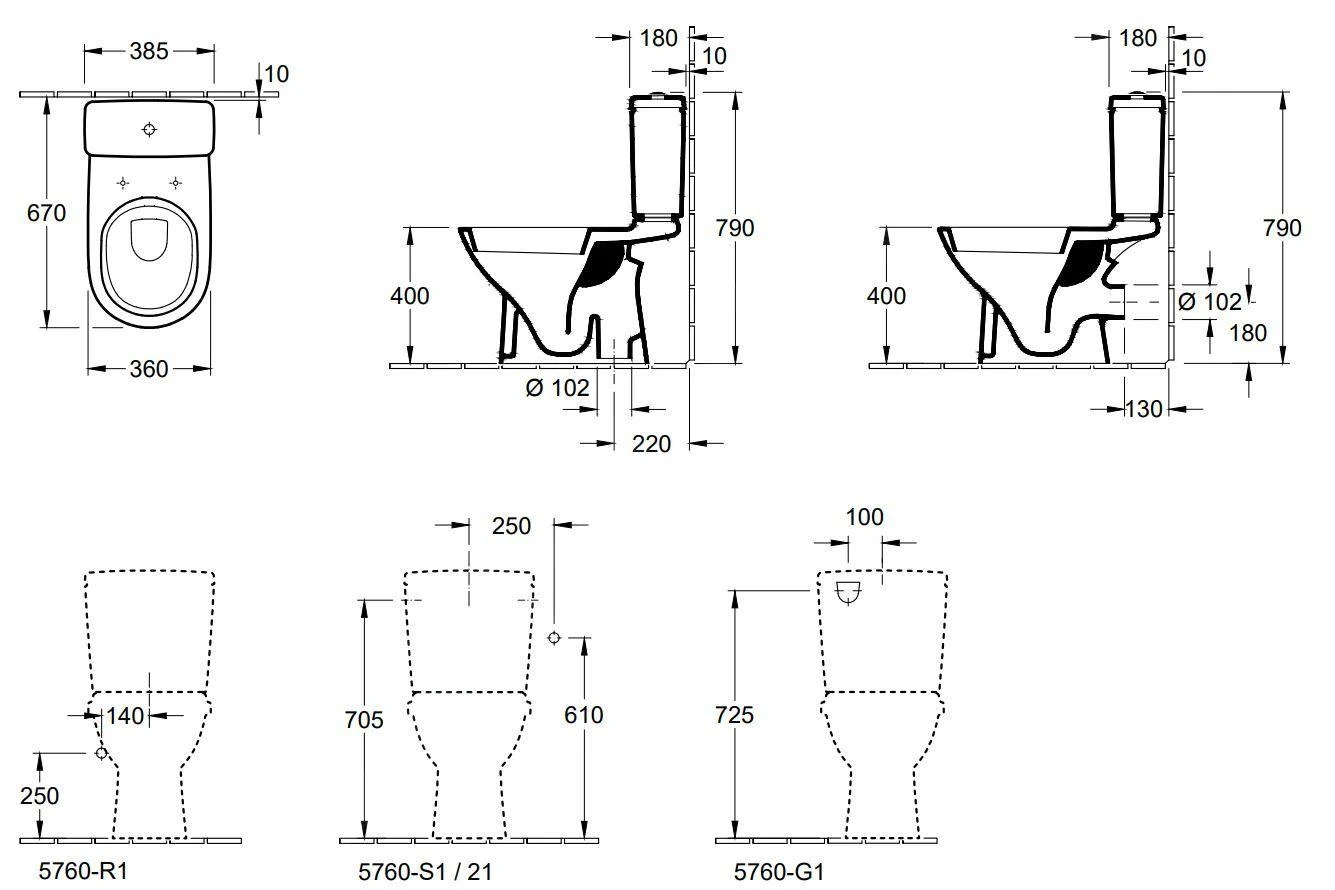 Villeroy & Boch O.novo - Stand Tiefspül WC Für Kombination, Abgang Waagerecht, Alpinweiß 56611001 4 Villeroy & Boch O.novo - Stand Tiefspül WC Für Kombination, Abgang Waagerecht, Alpinweiß 56611001 – Bild 2